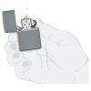 Encendedor Zippo Zp49452zl Flat Grey Logo-3
