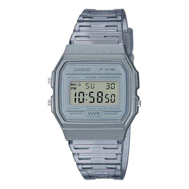 Reloj Unisex Casio F-91ws-8df Gris-0