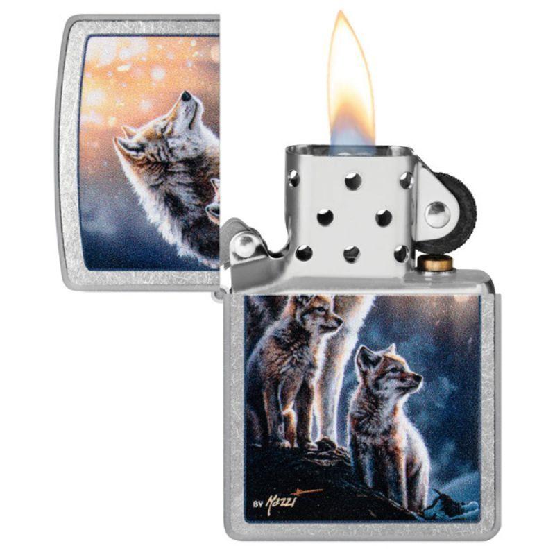 ENCENDEDOR ZIPPO Mazzi® Wolf Pack Design ZP47106-2