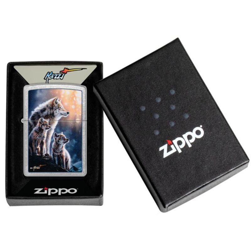 ENCENDEDOR ZIPPO Mazzi® Wolf Pack Design ZP47106-3