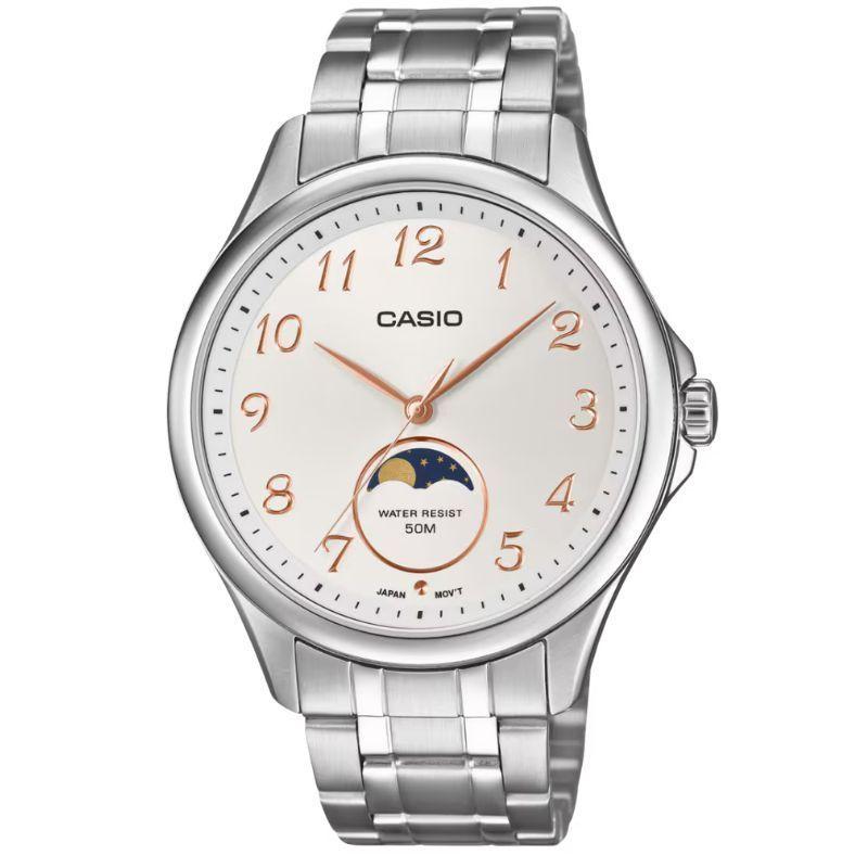 Reloj Casio Análogo MTP-M110D-7AV Moonphase Acero-0