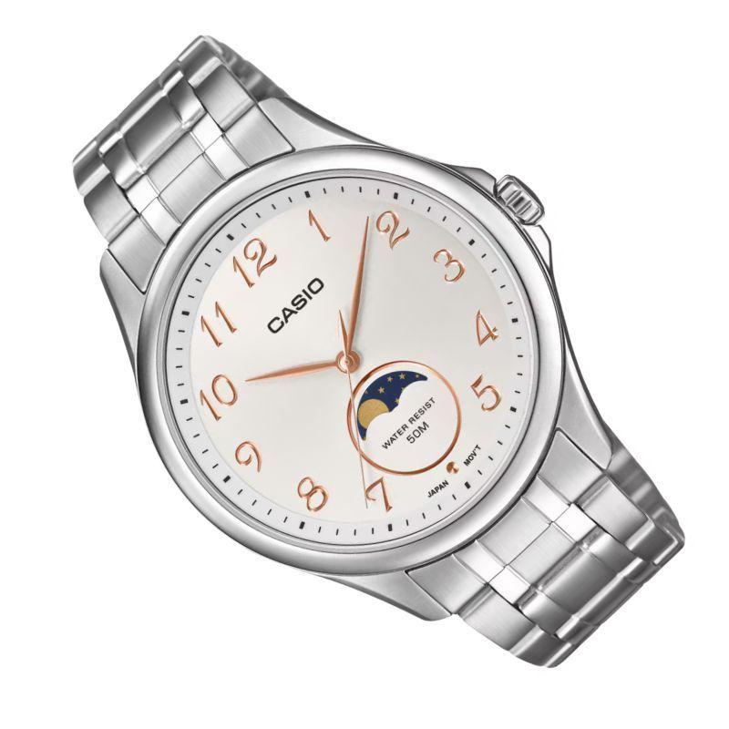 Reloj Casio Análogo MTP-M110D-7AV Moonphase Acero-1