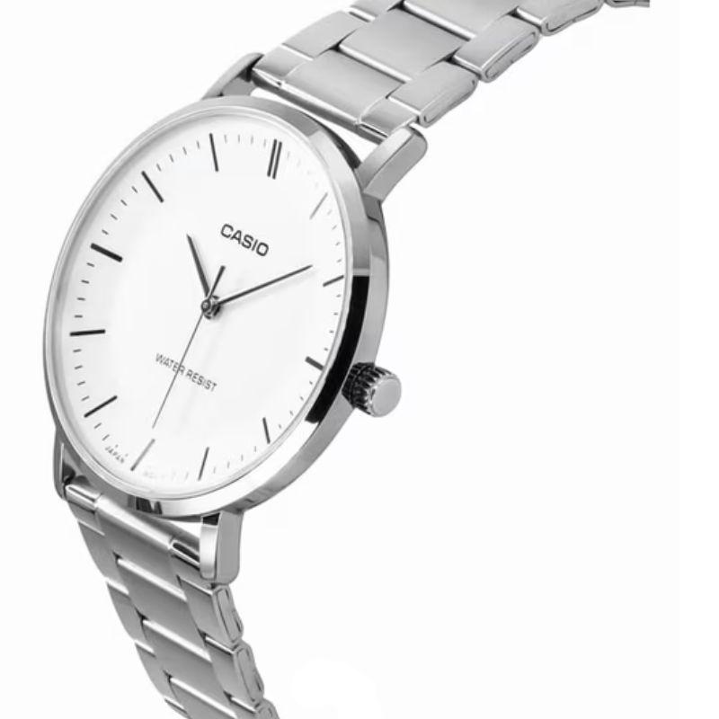 Reloj Casio Análogo MTP-VT04D-7E Dial Cóncavo Blanco-2