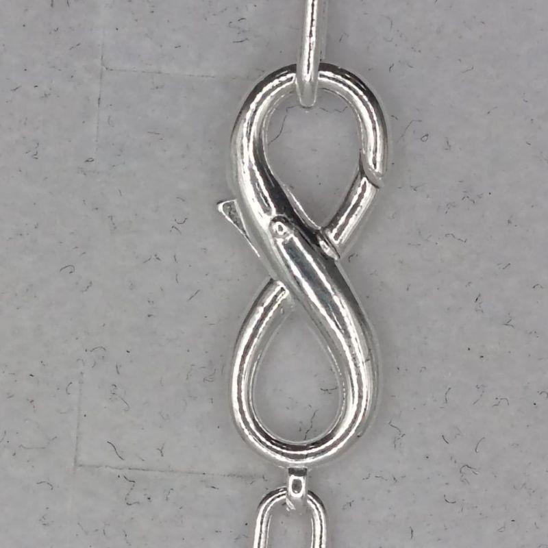 FLL B075 Pulsera de Plata Mosqueton infinito-4