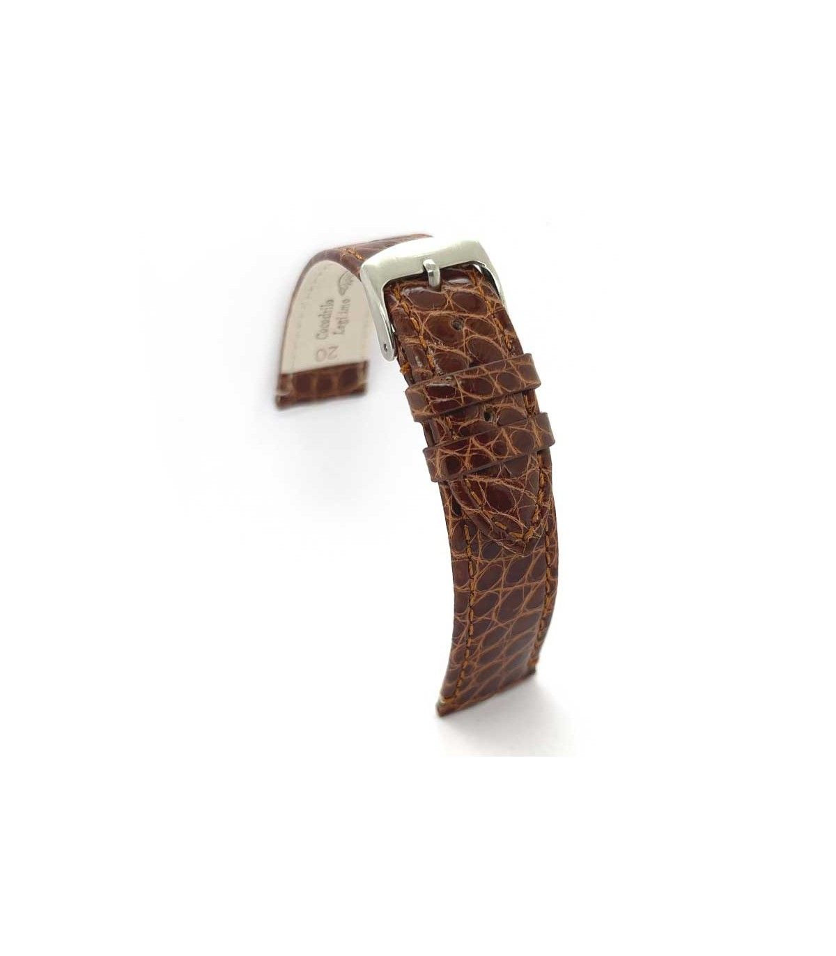 Correa De Reloj Diloy Cocodrilo Legitimo 22 mm-1