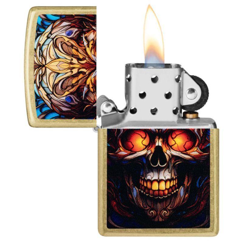 ENCENDEDOR ZIPPO Stained Glass Skull Design ZP46715-2