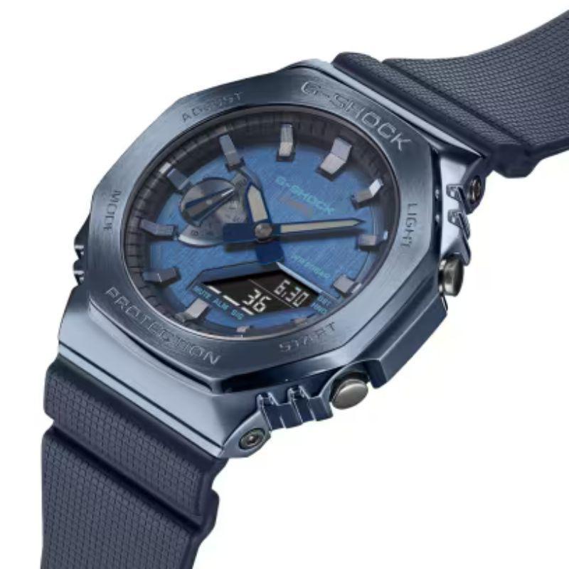 Reloj Casio G Shock Gm-2100n-2a Azul Metalico-2