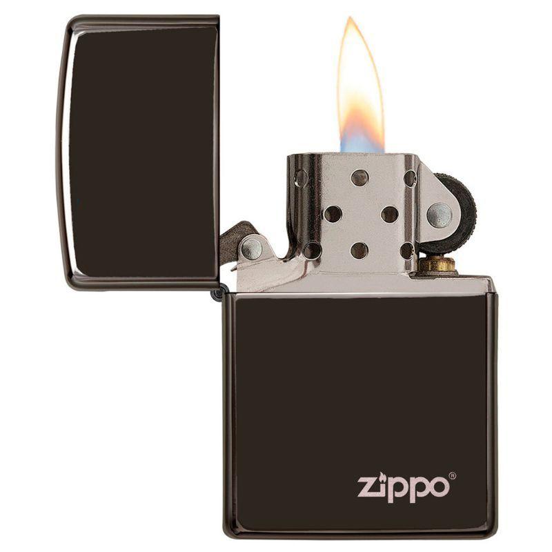 Classic High Polish Black Zippo Logo ZIPPO ZP24756ZL-2