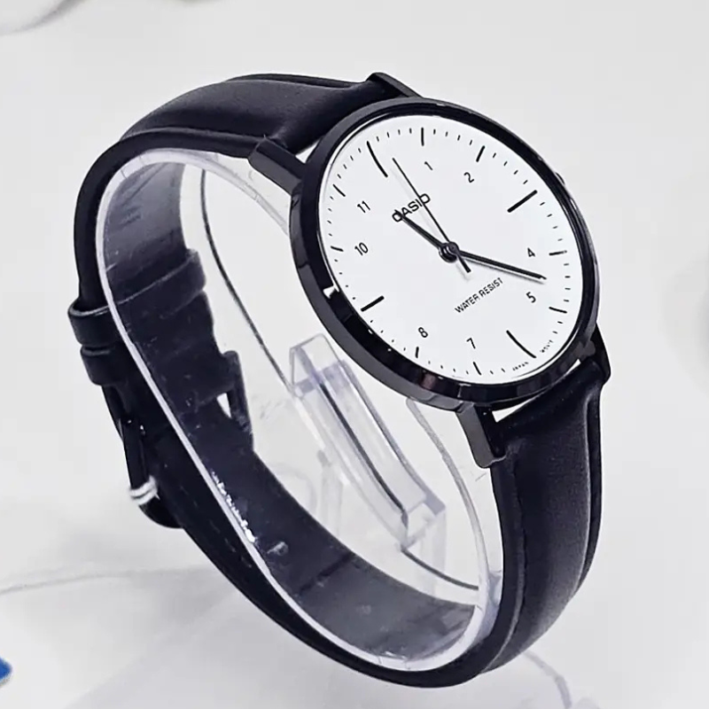 Reloj Casio Minimal Mujer Cuero Negro LTP-VT03BL-7B-2