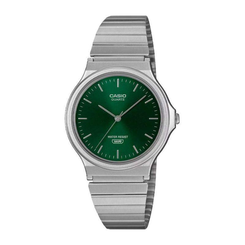 Reloj Casio Vintage MQ 24DA 3A Verde Correa de Acero-0