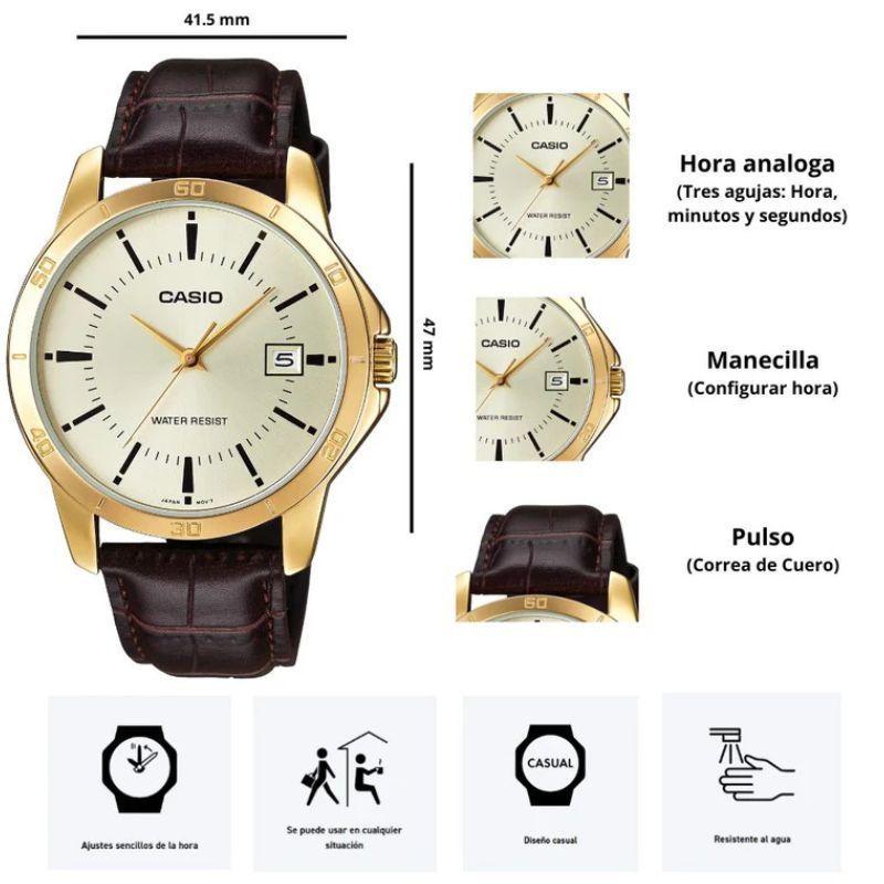 Reloj Análogo Casio Hombre MTP-V004GL-9A-2