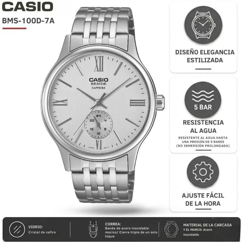Casio BMS 100D 7A Beside Sapphire HOMBRE-3