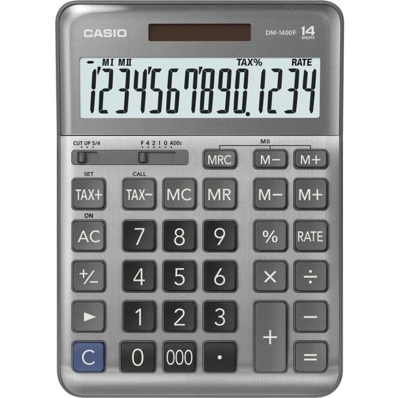 Calculadora De Escritorio Casio Dm-1400f Plateado-2