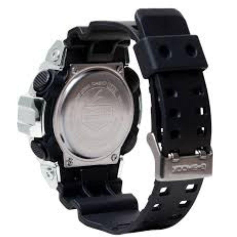Reloj Casio G Shock GM 700 1ADR para Hombre con Correa Negra y Bisel Plateado-3