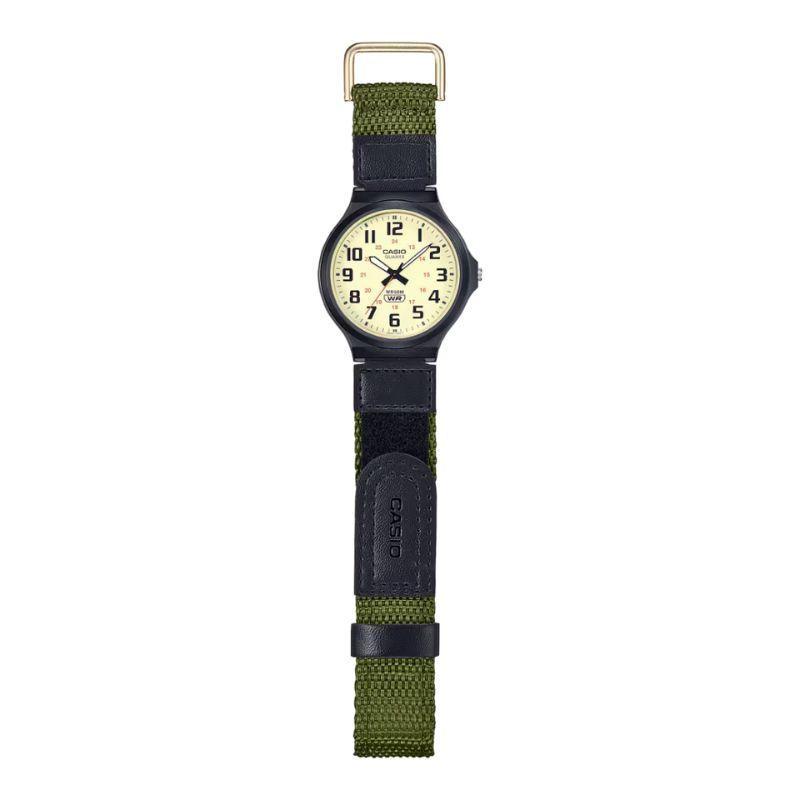 Reloj Casio Clásico Mw-240b-3bv Caballero Ts Correa Verde/negro-2