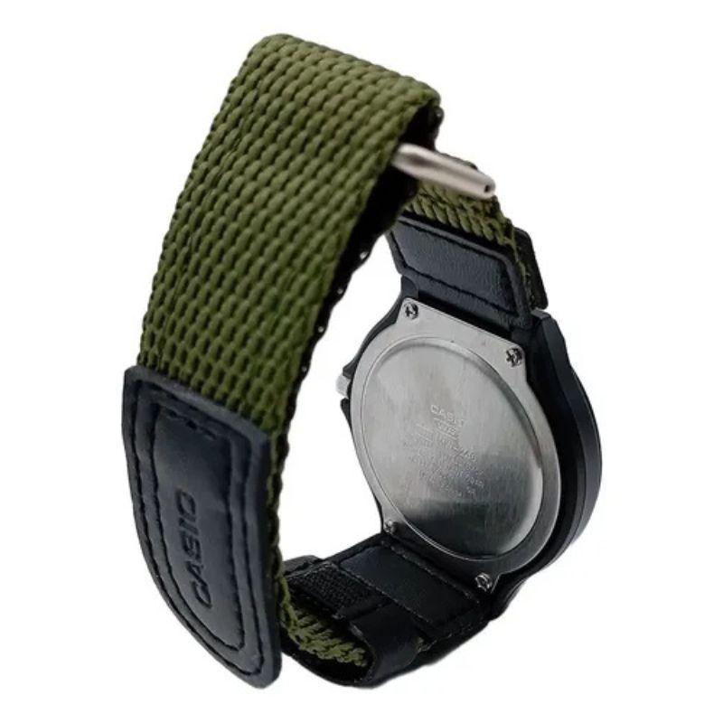 Reloj Casio Clásico Mw-240b-3bv Caballero Ts Correa Verde/negro-3