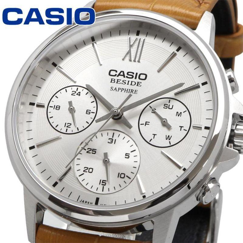 Reloj Casio Hombre Cuero y Cristal Zafiro BMS-300L-5A-2