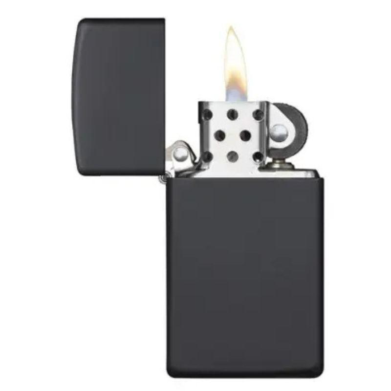 Encendedor Zippo Slim Black Matter Negro Zp1618-2