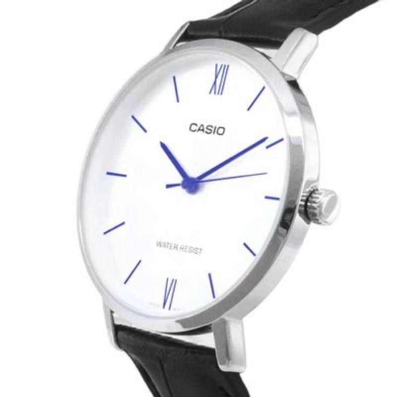 Reloj Casio Mujer Minimalista Cuero Negro LTP-VT01L-7B1-2