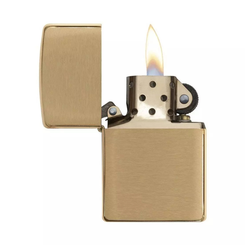 Encendedor Zippo Classic Brushed Brass Dorado ZP204B DORADO-2