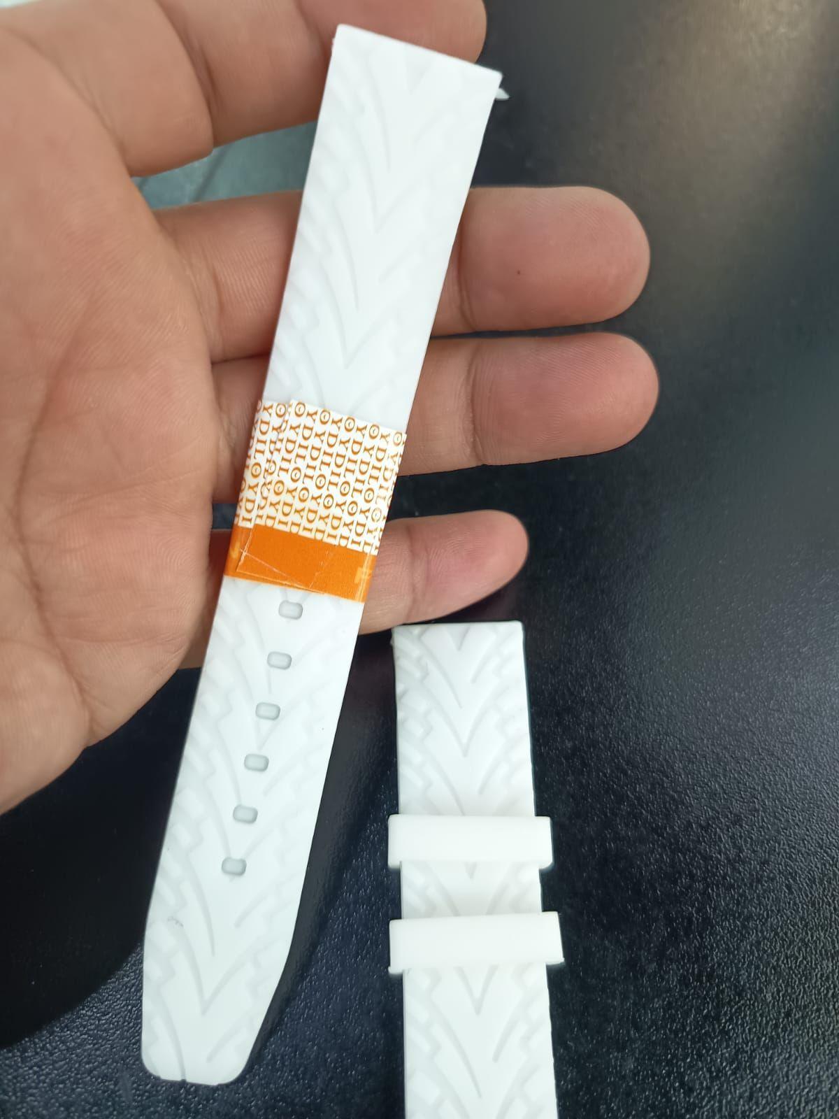 Correa Reloj Silicona Calidad Diloy 22 Mm blanco-2