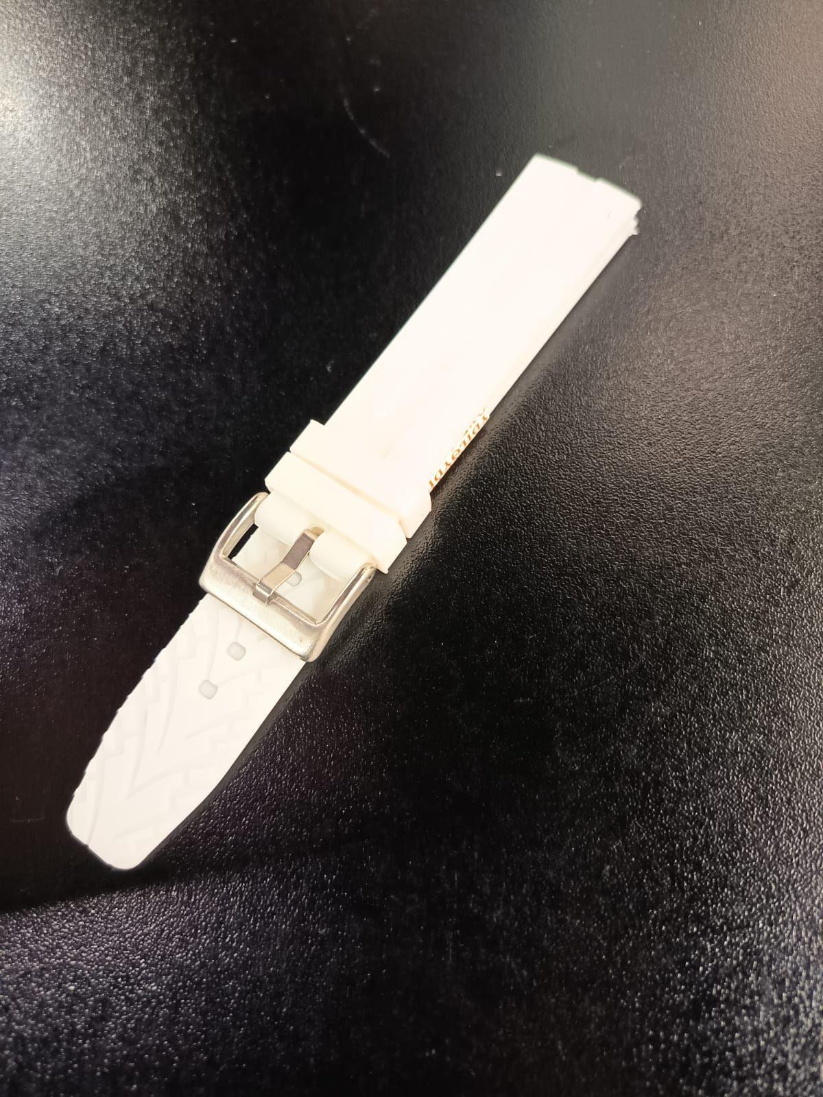 Correa Reloj Silicona Calidad Diloy 22 Mm blanco-4