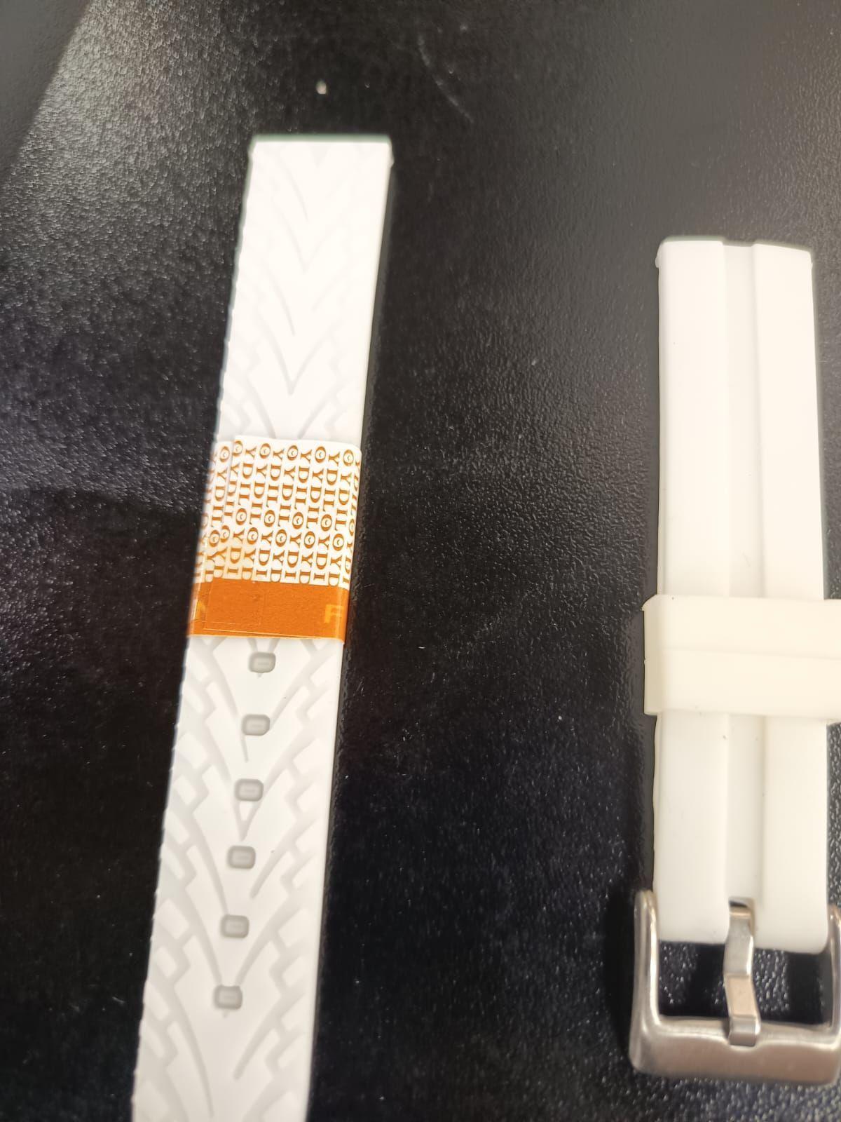 Correa Reloj Silicona Calidad Diloy 20 Mm blanco-5