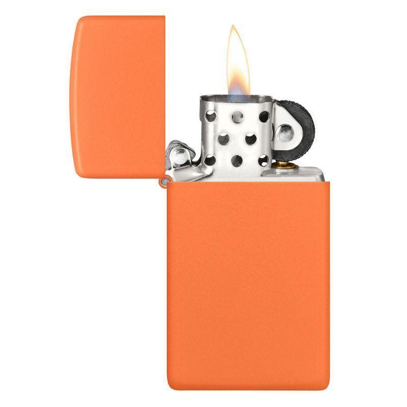 Encendedor Zippo ZP1631 SLIM ORANGE MATTE-1