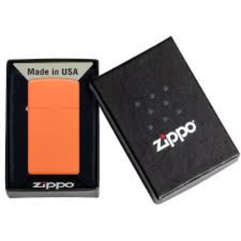 Encendedor Zippo ZP1631 SLIM ORANGE MATTE-2