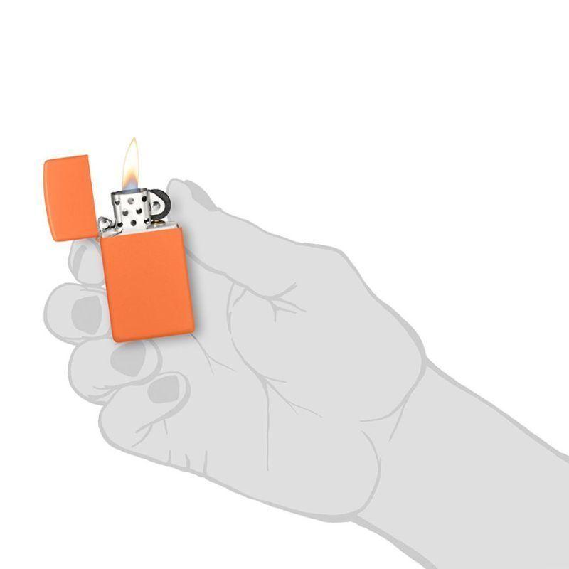 Encendedor Zippo ZP1631 SLIM ORANGE MATTE-3