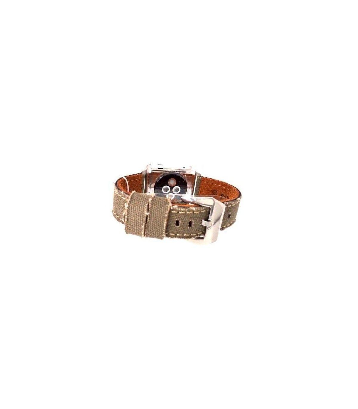 Correa De Reloj Diloy Tela Vaquera Y Cuero 22 Mm-0