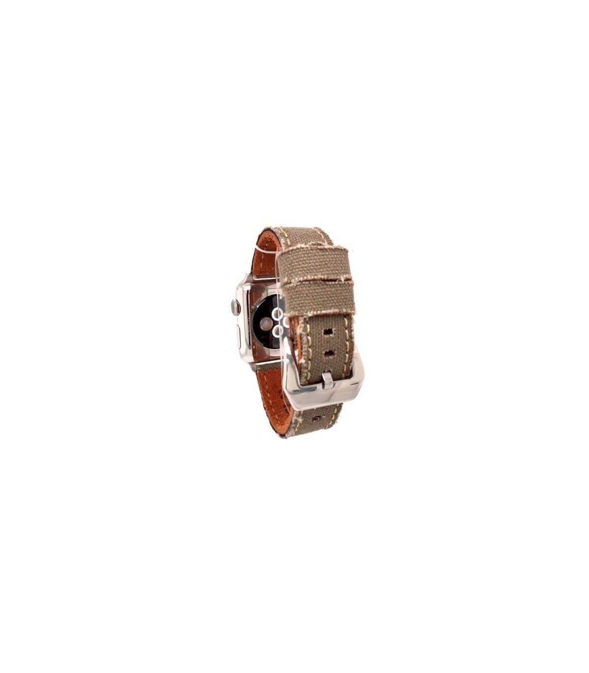 Correa De Reloj Diloy Tela Vaquera Y Cuero 22 Mm-2