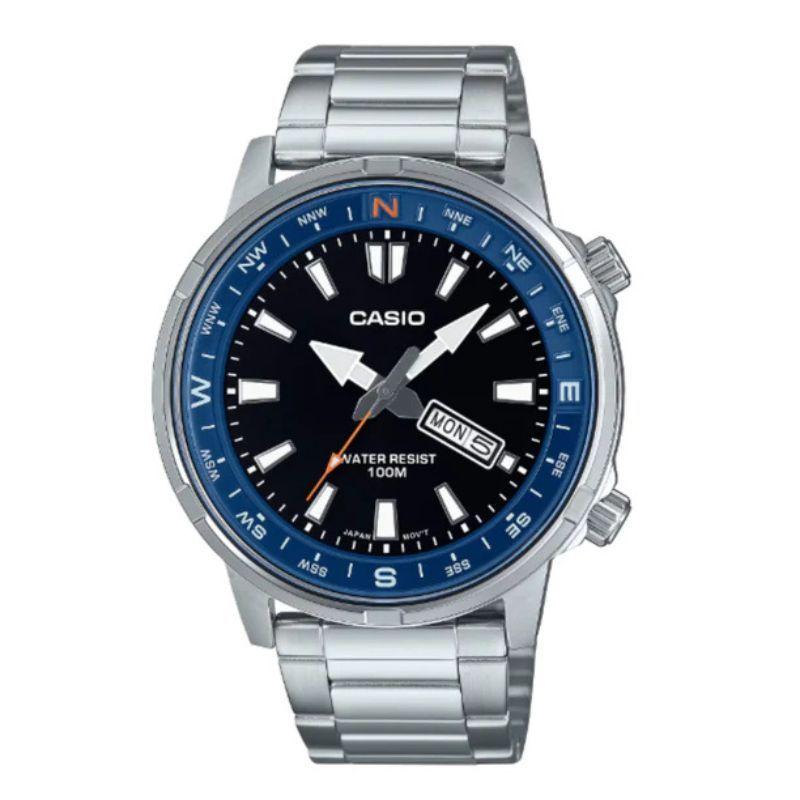 Reloj Casio Hombre MTD-130D-1A2V Compass Ring-0