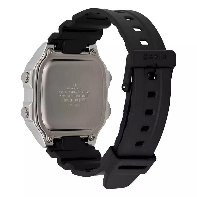 Reloj World Time Royale Casio Vintage AE-1200WH-1CV Plateado Correa Negra Digital-2