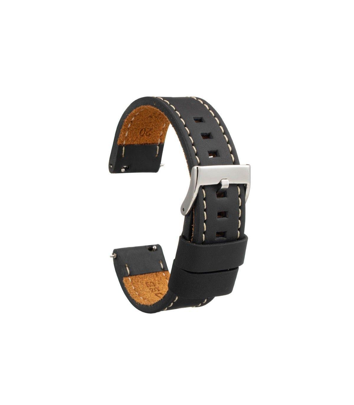 Correa Reloj Artesanal Cuero Envejecido Diloy 24 Mm.-0