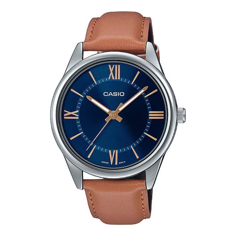 Reloj Casio MTP-V005L-2B5 Hombre Análogo Esfera Azul-0
