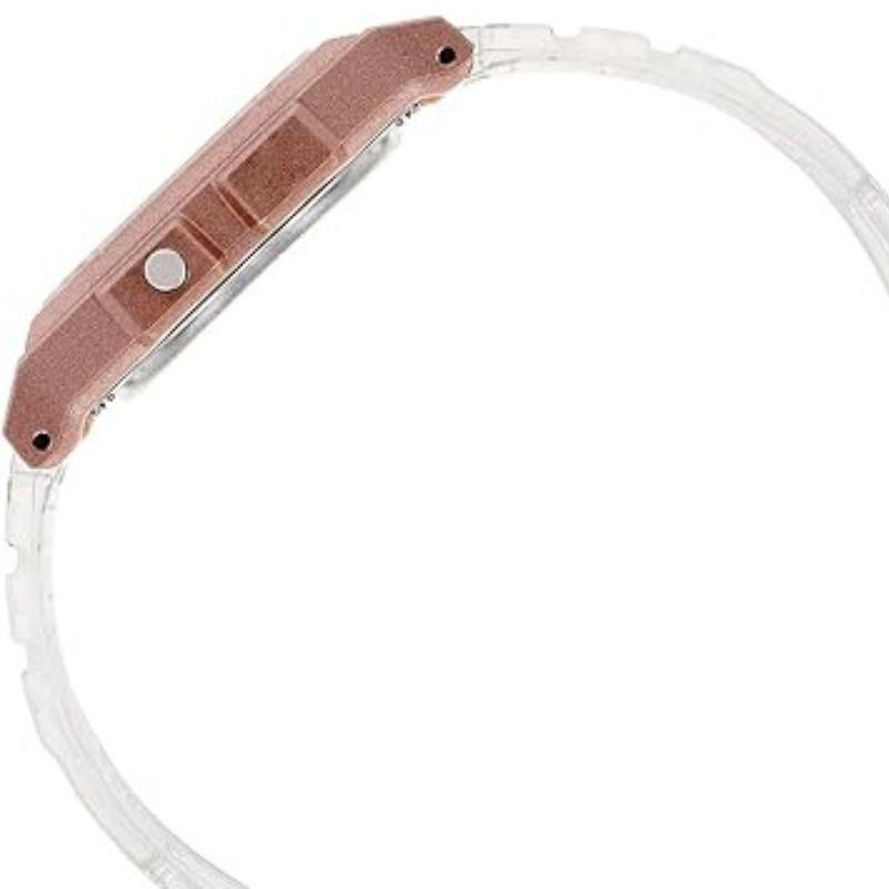 Reloj Casio Vintage Rosé Correa Traslúcida F-91WS-7A3-3