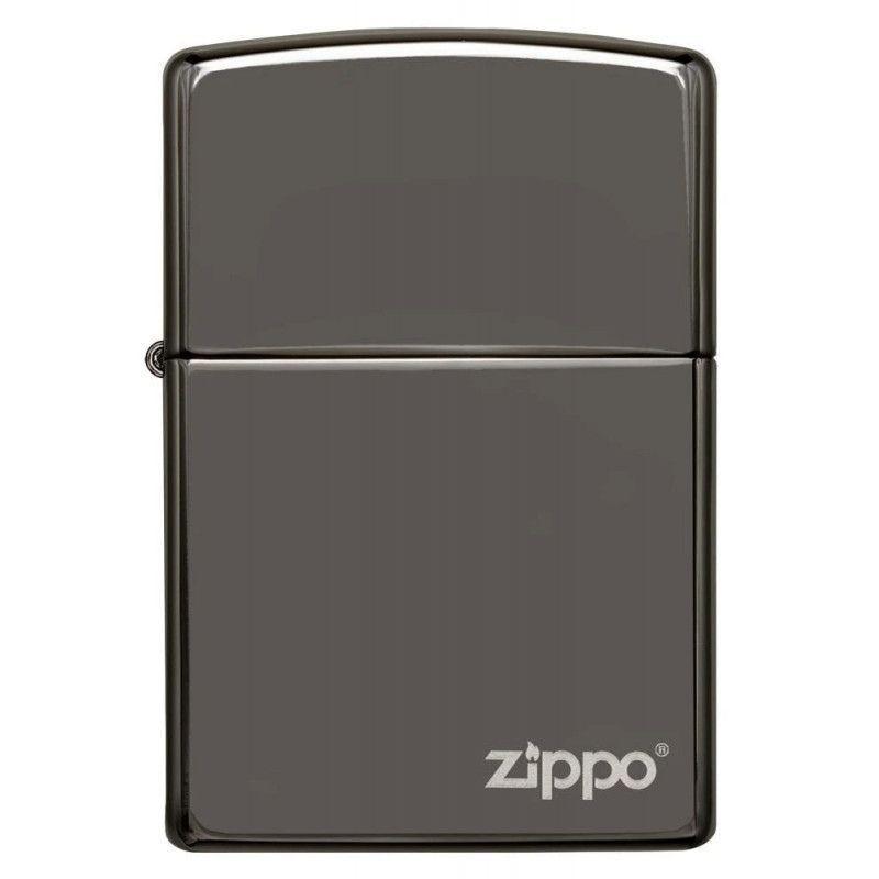Encendedor Zippo Black Ice Logo Plateado Zp150zl-0