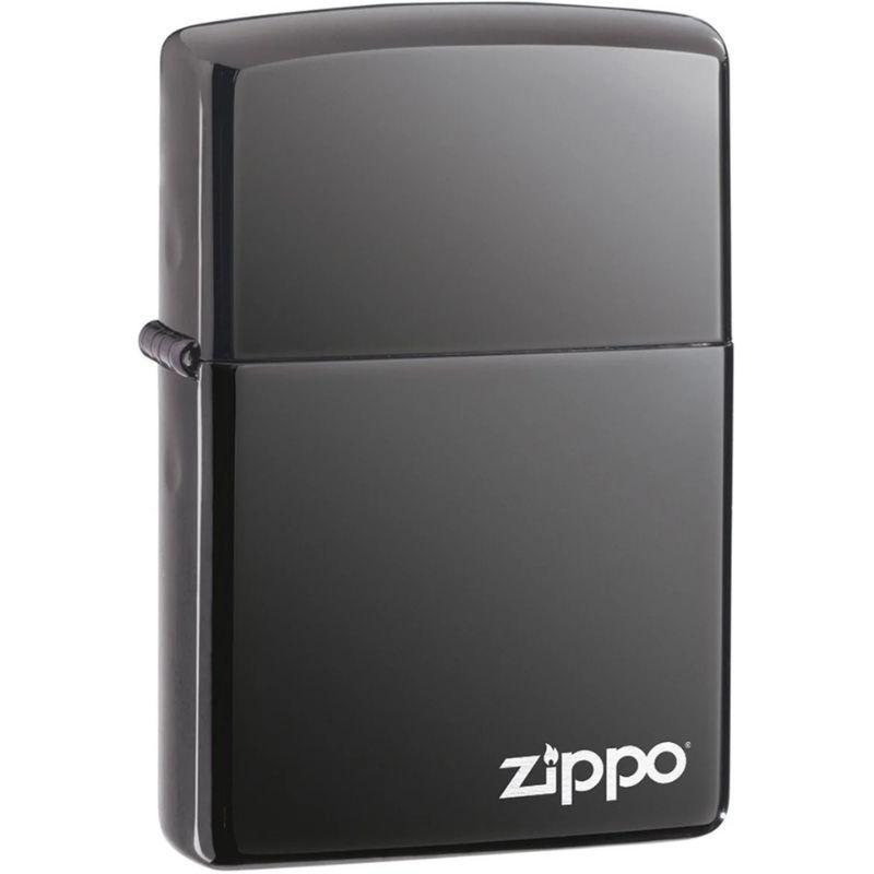Encendedor Zippo Black Ice Logo Plateado Zp150zl-1