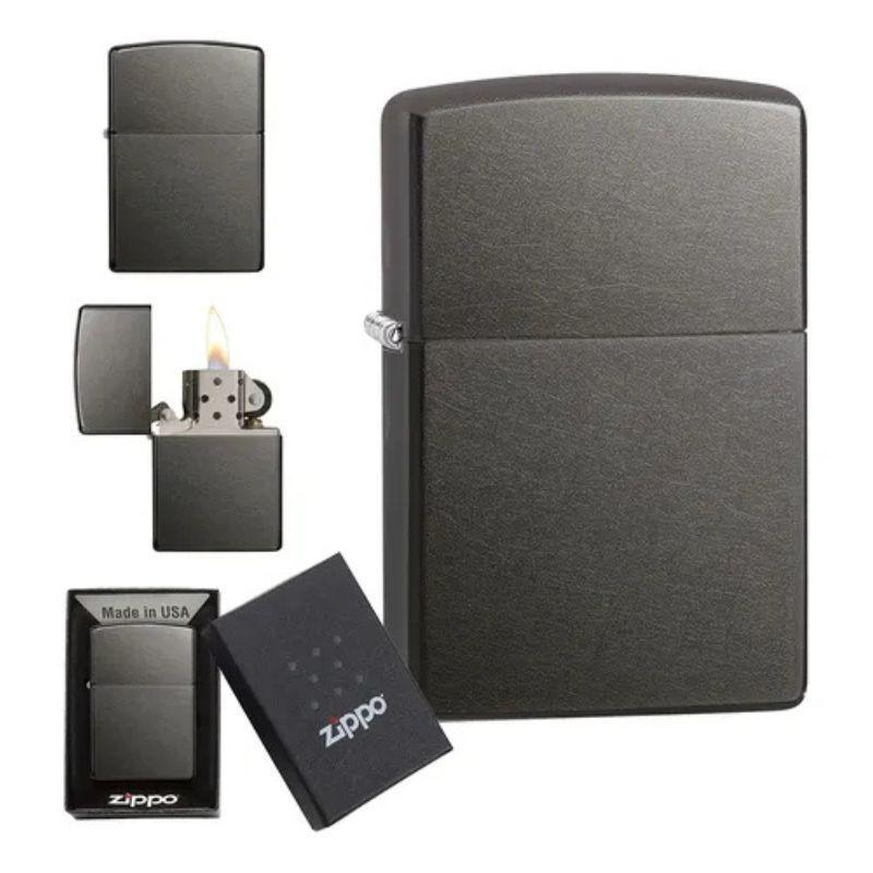 Encendedor Zippo Black Ice Logo Plateado Zp150zl-3