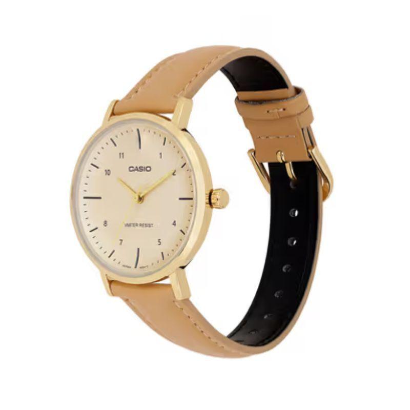 Reloj Casio Análogo LTP-VT03GL-4B Cóncavo Beige-2