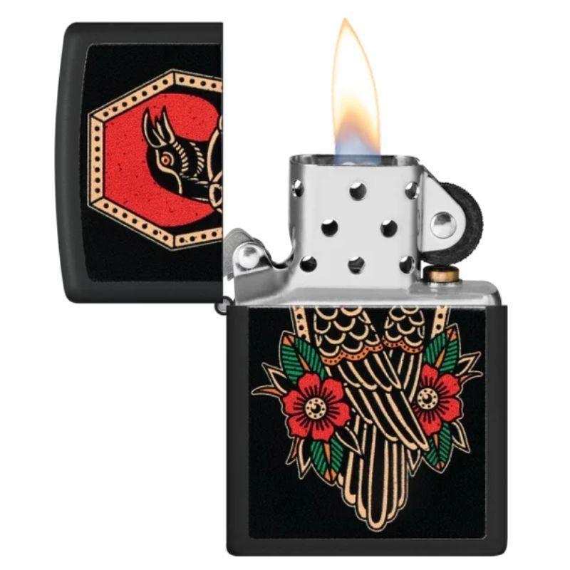 ENCENDEDOR ZIPPO Crow Tattoo Design ZP48611-2