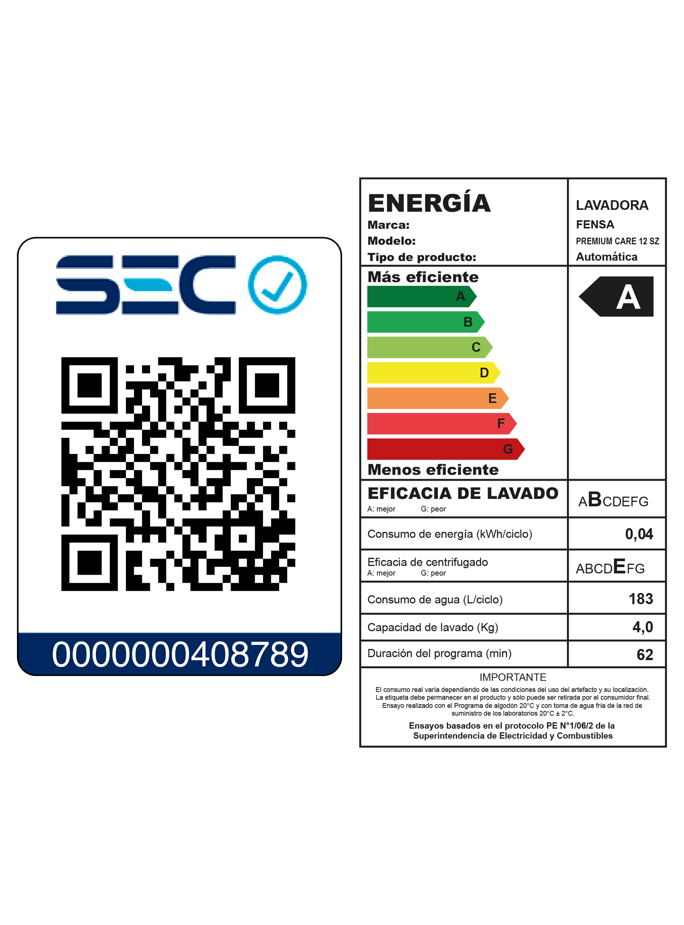 Lavadora Automática 12Kg Carga Superior Premium Care 12SZ-7