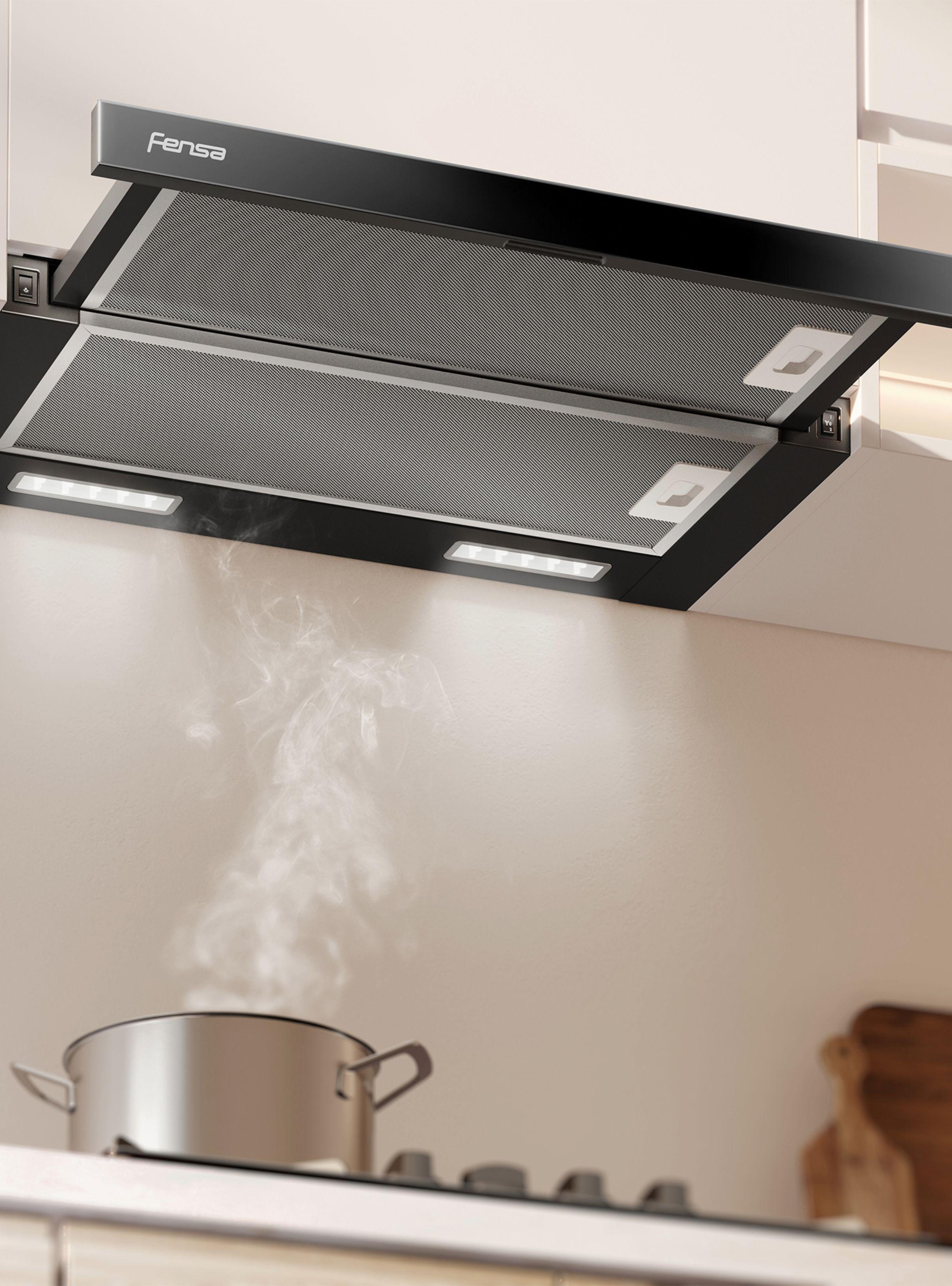 Campana de Cocina Extractora 60cm Retráctil FG 7770 Negra-2