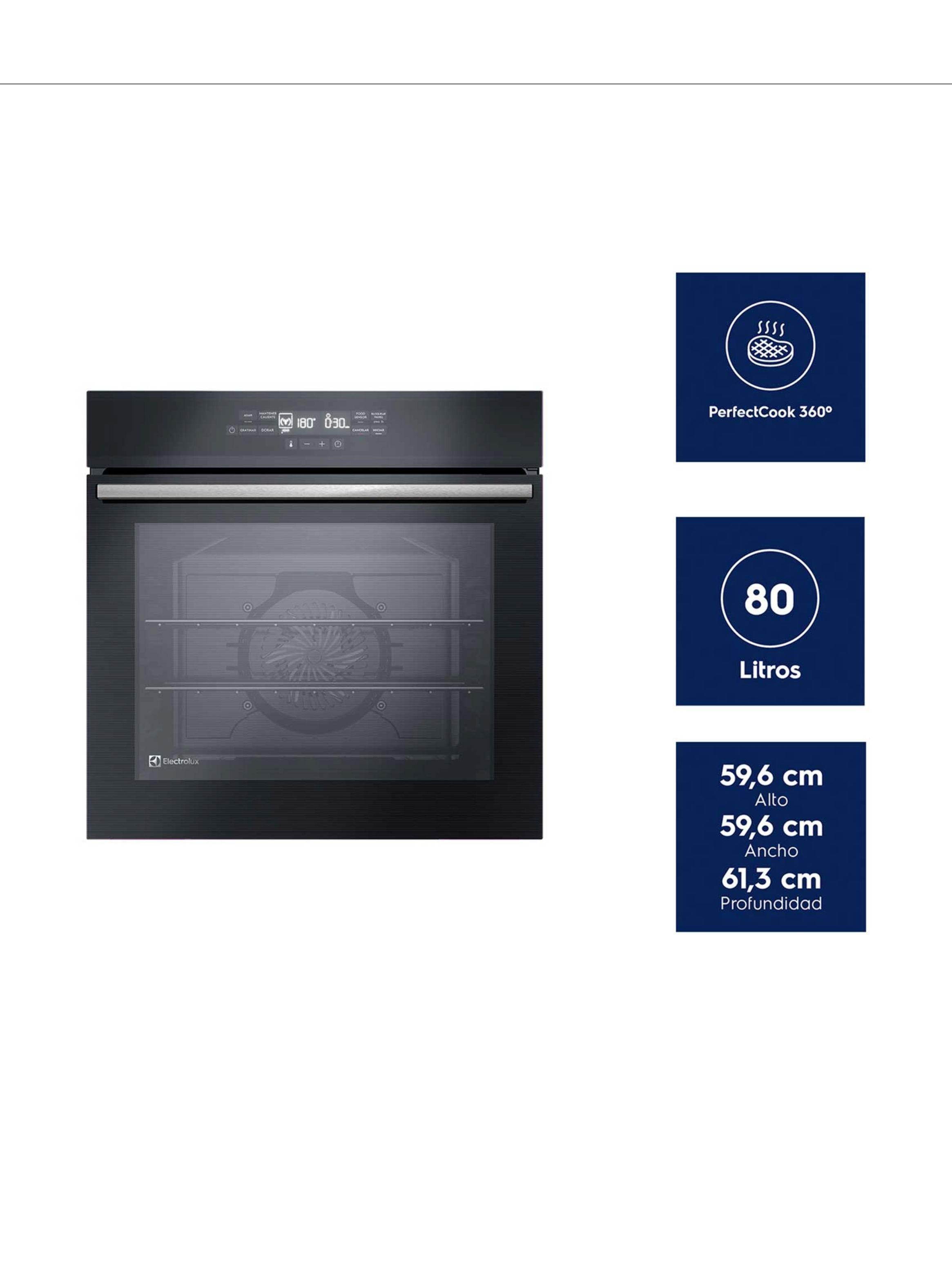 Horno Empotrable Eléctrico 80 Litros FoodSensor OE8EF-3