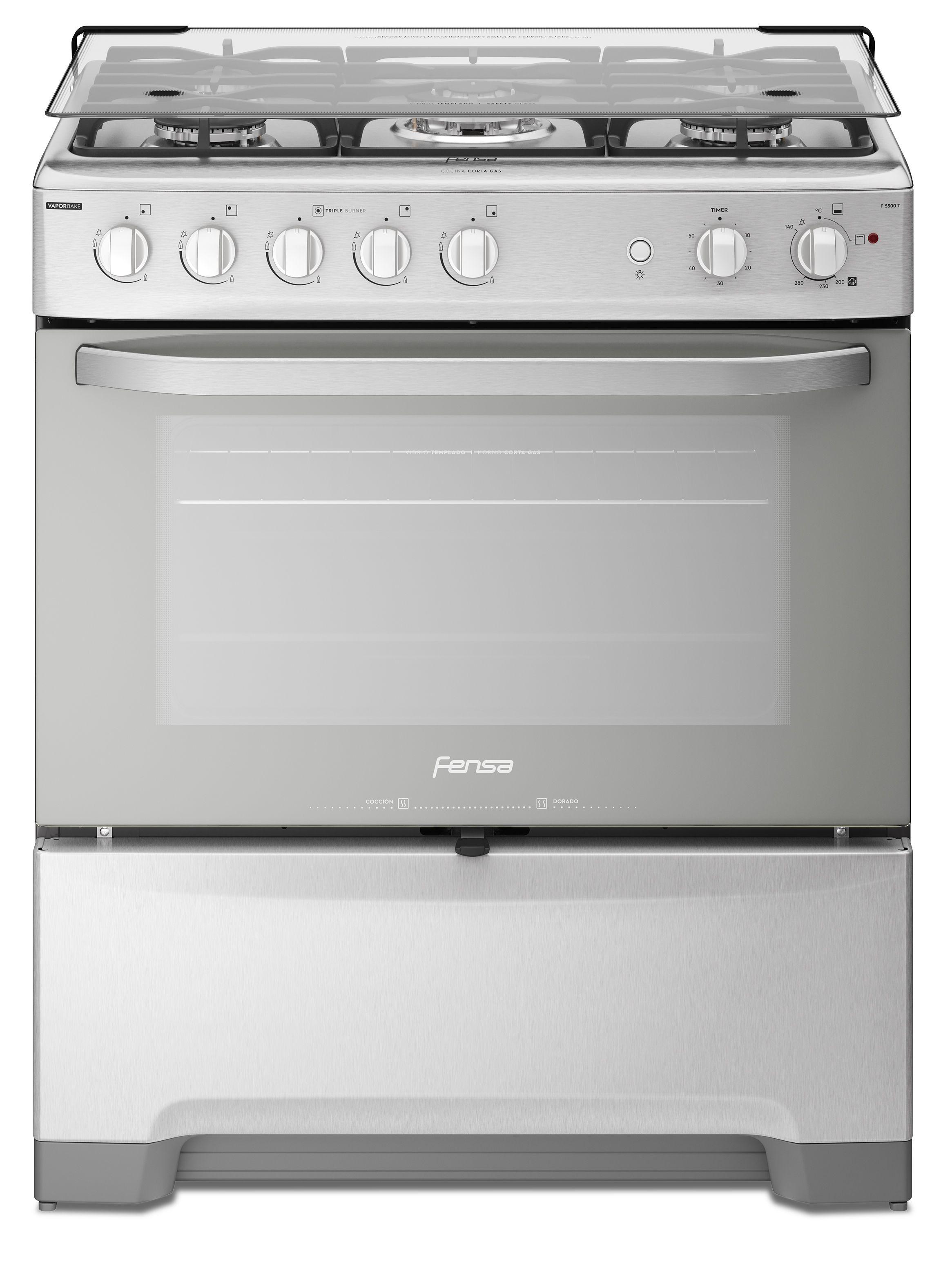 Cocina a Gas 5 Platos Fensa VaporBake Triple Llama F 5500 T-0