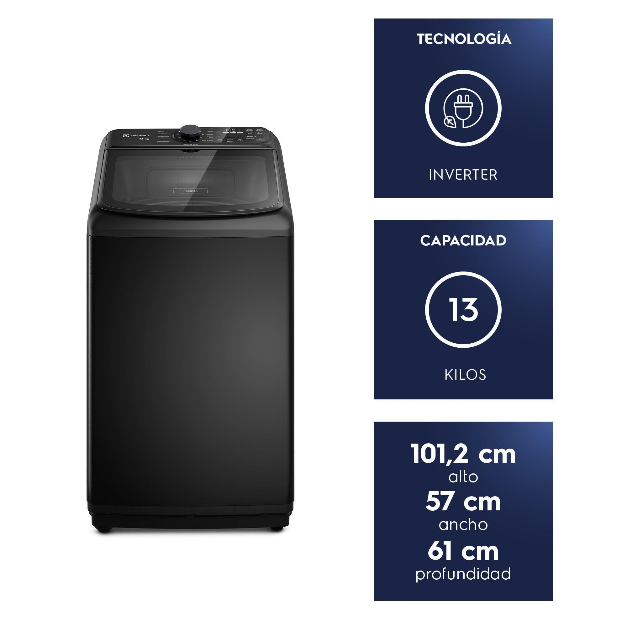 Lavadora Automática 13kg Carga Superior Inverter EMTL13IB Negra-2