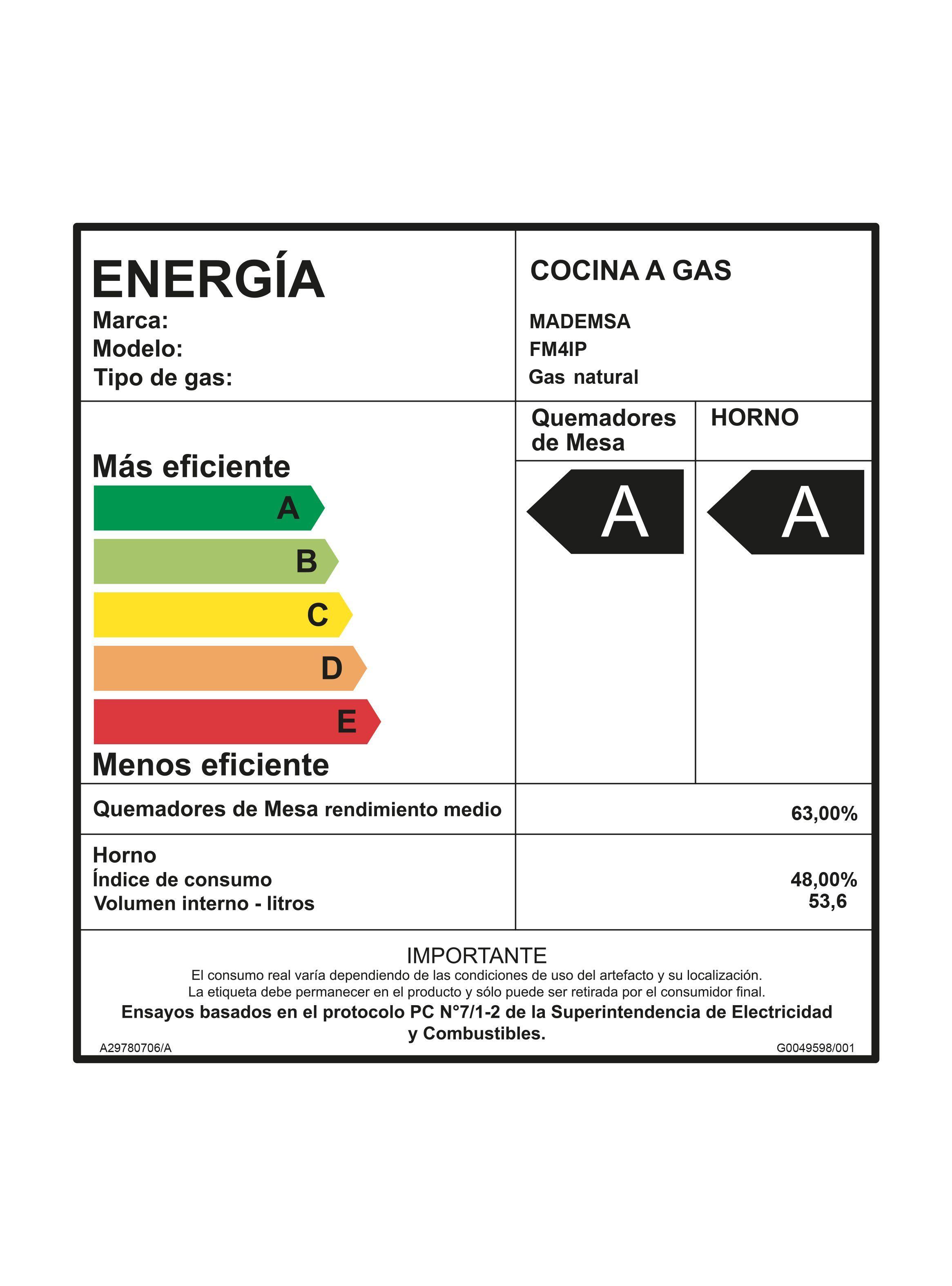 Cocina a Gas 4 Platos Mademsa LimpiaFácil FM4IP Negra-6