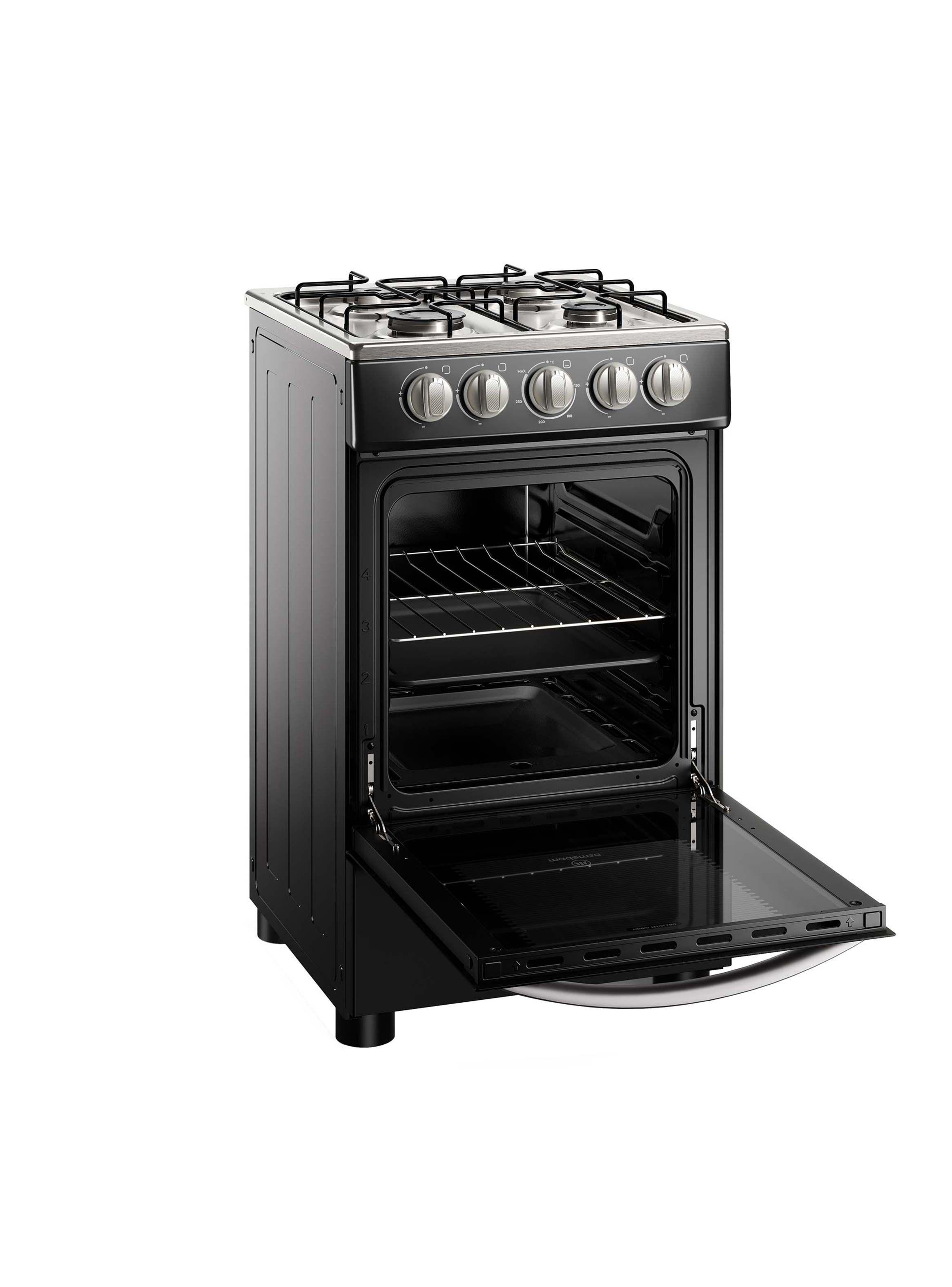 Cocina a Gas 4 Platos Mademsa LimpiaFácil FM4IP Negra-3