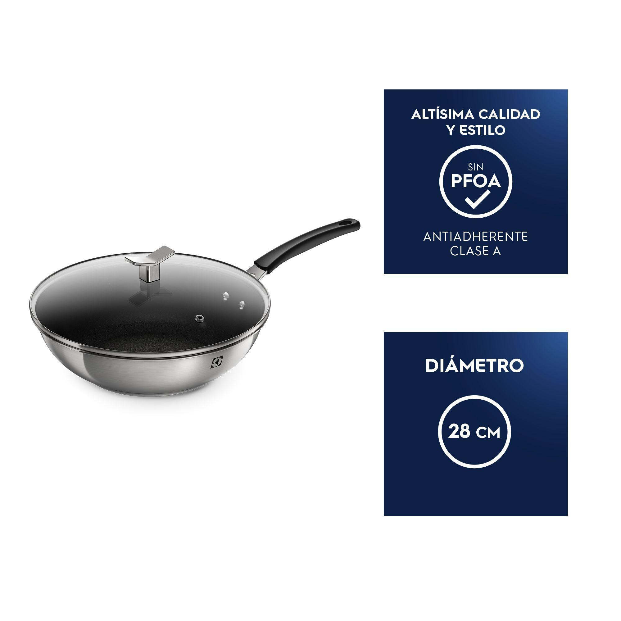 Wok Antiadherente con Tapa 28 cm Electrolux-3